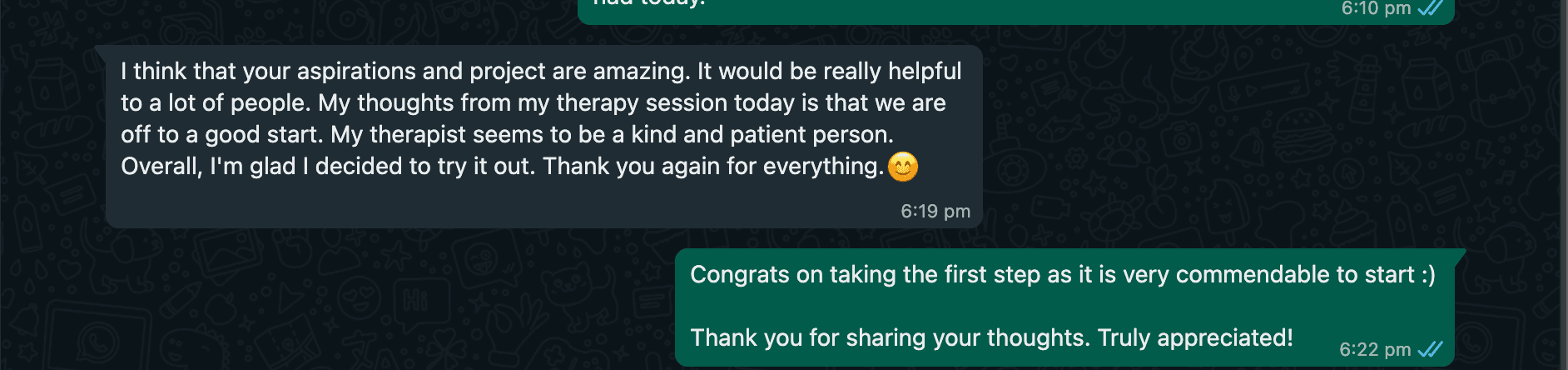 FirstTherapy.org - Testimonial