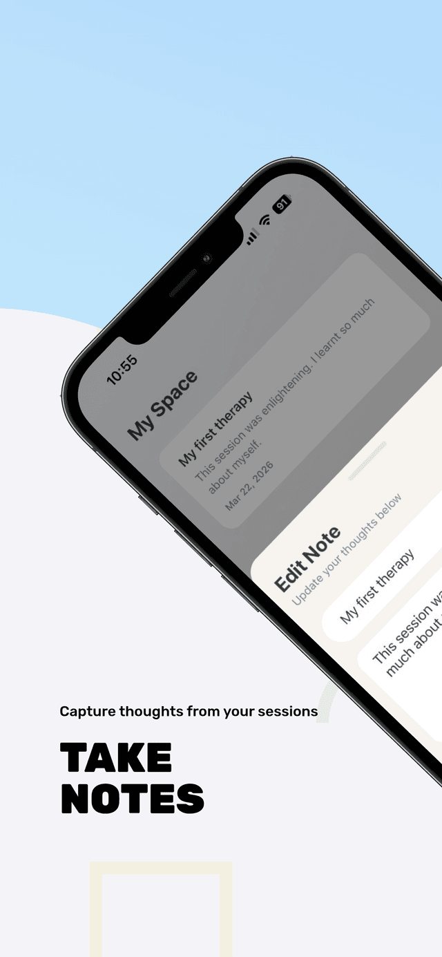 Take Notes - Capture thoughts from your sessions